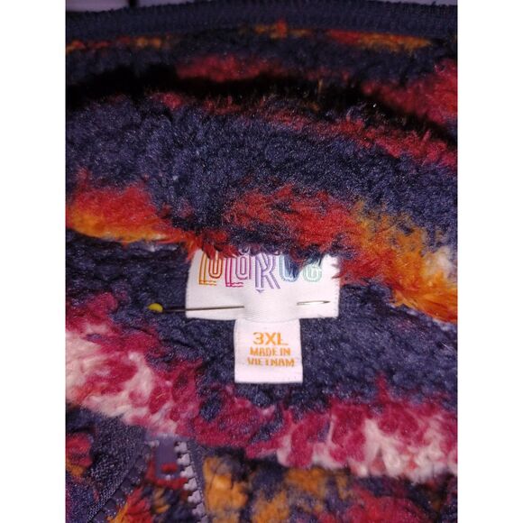 Lularoe Southwest 1/2 Zip Sherpa Fleece Pullover Jacket Plus Size 3X - Picture 3 of 3